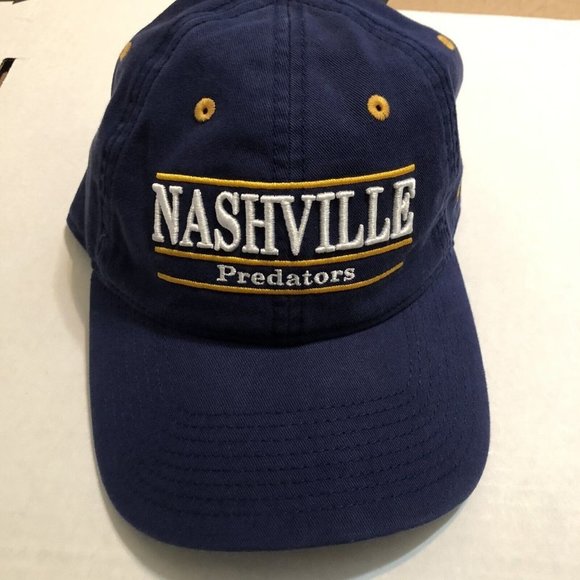 Nashville predators NHL adjustable baseball cap navy blue Embroidered NWT - Picture 1 of 8